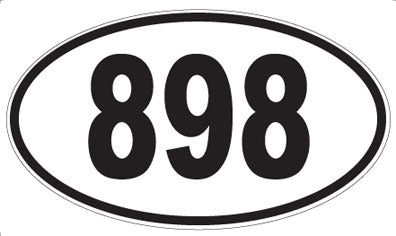898 - Oval Sticker