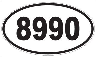8990 - Oval Sticker