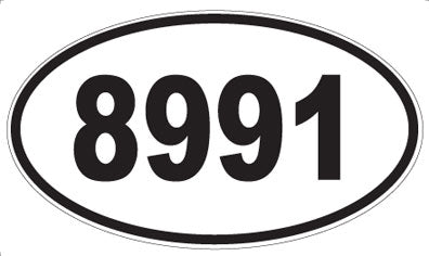 8991 - Oval Sticker