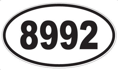 8992 - Oval Sticker