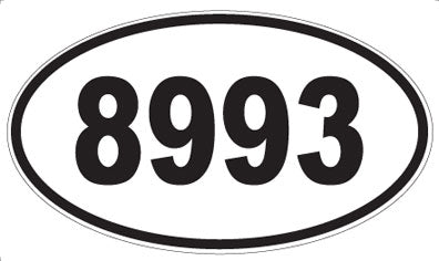 8993 - Oval Sticker
