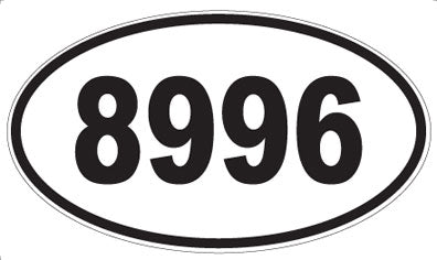 8996 - Oval Sticker