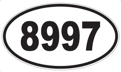 8997 - Oval Sticker