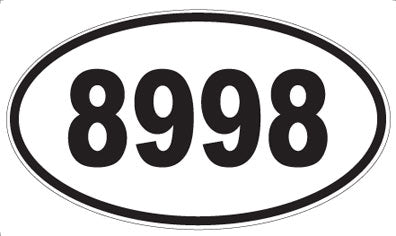 8998 - Oval Sticker