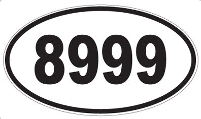 8999 - Oval Sticker