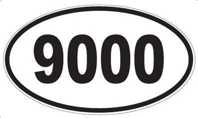 9000 - Oval Sticker