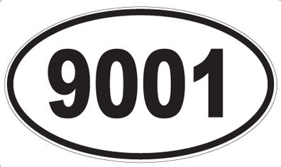 9001 - Oval Sticker