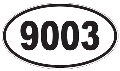 9003 - Oval Sticker