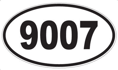 9007 - Oval Sticker