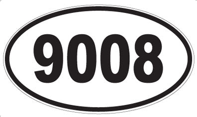9008 - Oval Sticker