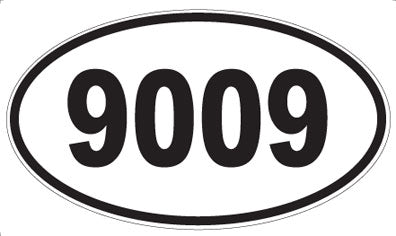 9009 - Oval Sticker