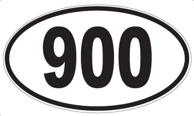 900 - Oval Sticker