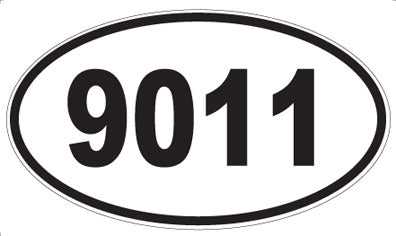 9011 - Oval Sticker
