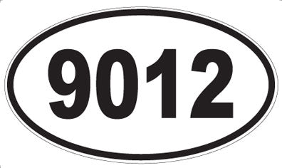 9012 - Oval Sticker