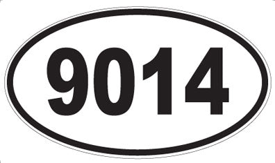 9014 - Oval Sticker