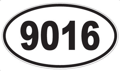9016 - Oval Sticker