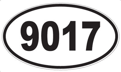 9017 - Oval Sticker