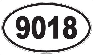 9018 - Oval Sticker