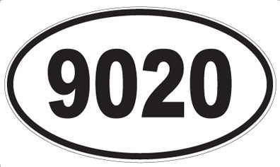 9020 - Oval Sticker