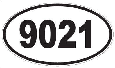 9021 - Oval Sticker