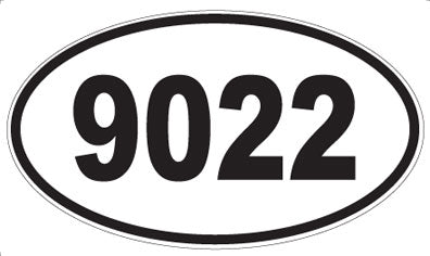 9022 - Oval Sticker