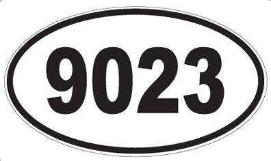 9023 - Oval Sticker