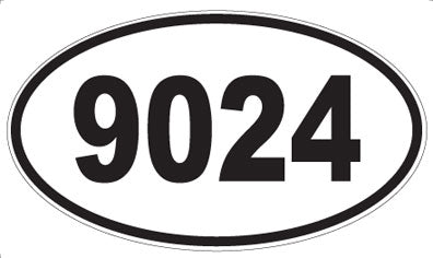 9024 - Oval Sticker