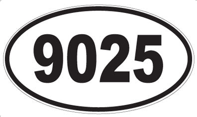 9025 - Oval Sticker