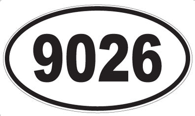 9026 - Oval Sticker