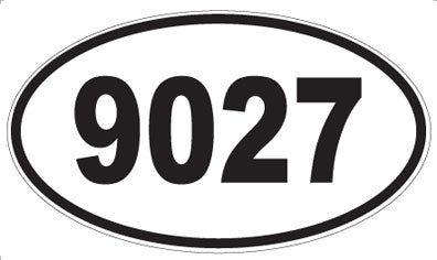 9027 - Oval Sticker