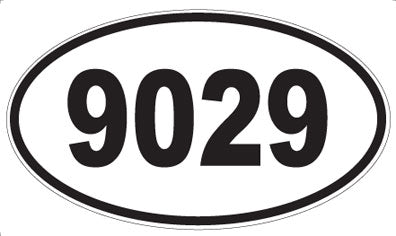 9029 - Oval Sticker