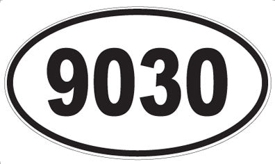 9030 - Oval Sticker