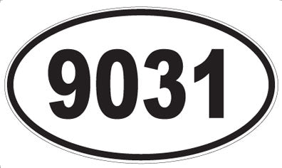 9031 - Oval Sticker