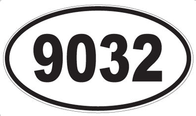 9032 - Oval Sticker