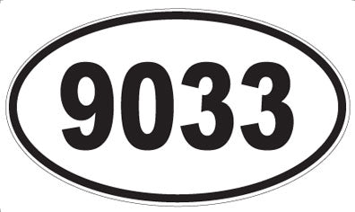 9033 - Oval Sticker