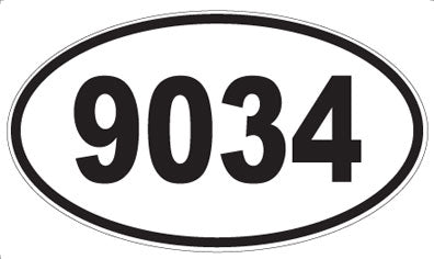 9034 - Oval Sticker