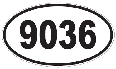 9036 - Oval Sticker