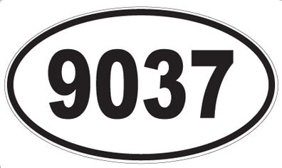 9037 - Oval Sticker