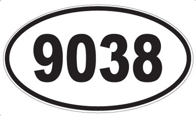 9038 - Oval Sticker