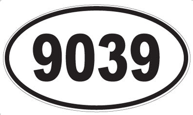 9039 - Oval Sticker