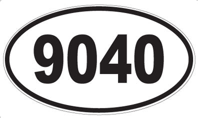 9040 - Oval Sticker