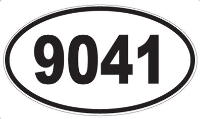 9041 - Oval Sticker