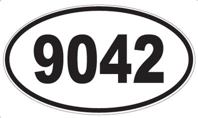 9042 - Oval Sticker