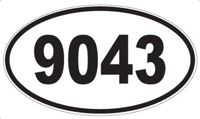 9043 - Oval Sticker