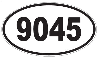 9045 - Oval Sticker
