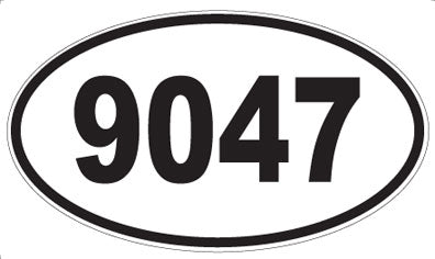 9047 - Oval Sticker