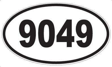 9049 - Oval Sticker