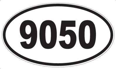 9050 - Oval Sticker