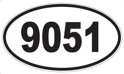 9051 - Oval Sticker