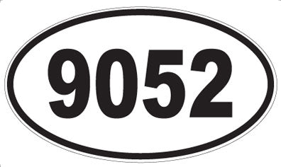 9052 - Oval Sticker
